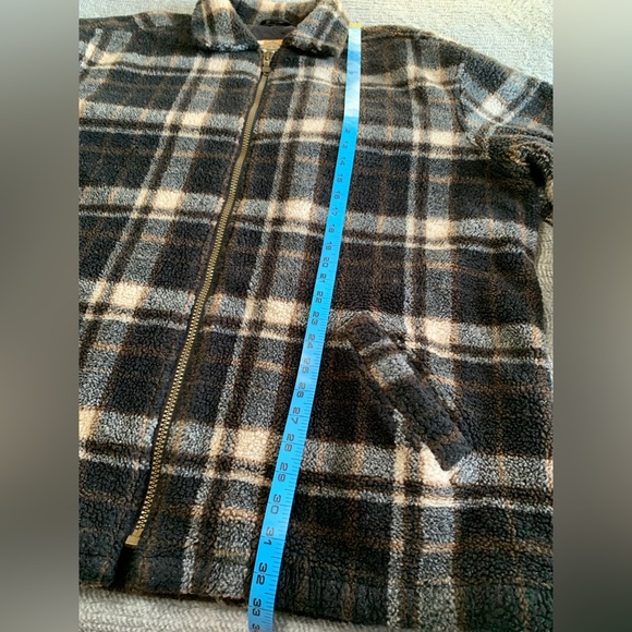 EUC Bullhead VINTAGE Sherpa Fleece Lined Mens Full Zip Jacket Brown Plaid XL - Picture 14 of 14